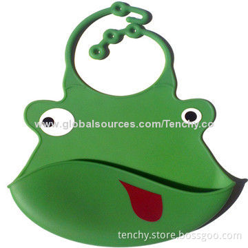 Creative Silicone Kids' Bib, High-flexible Performance and Dishwasher Safe
